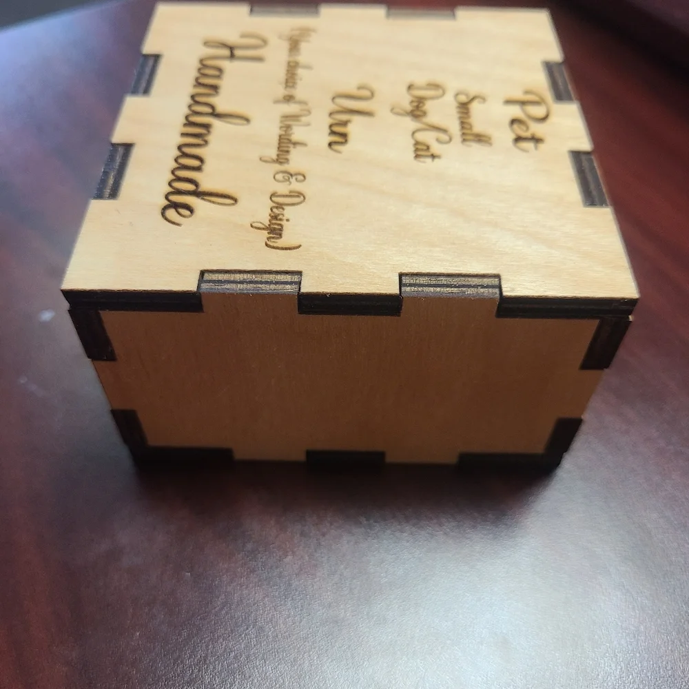 Handmade Pet Urn Box for Small Pet, Personalized